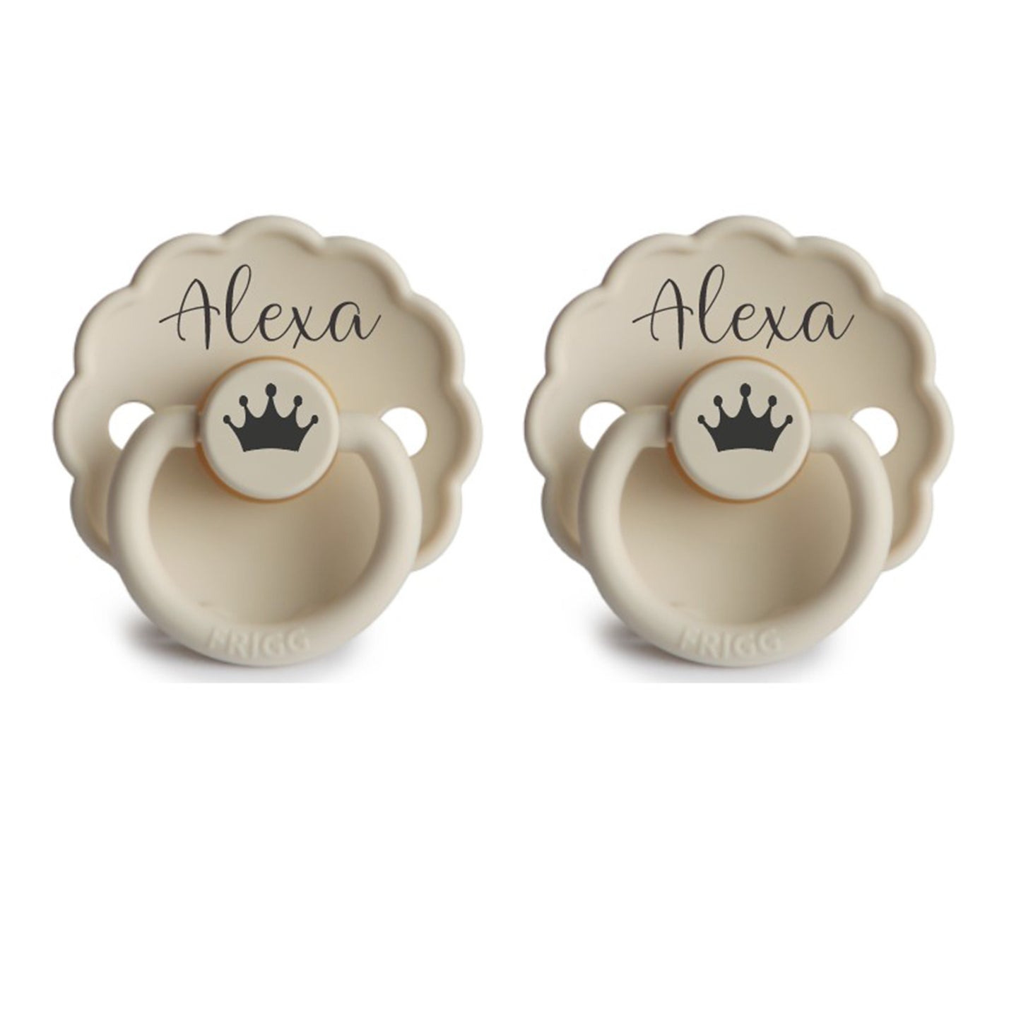 FRIGG Personalised *2-PACK* Name & Crown dummy