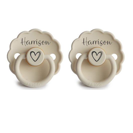 FRIGG Personalised *2-PACK* Name & Heart Dummy