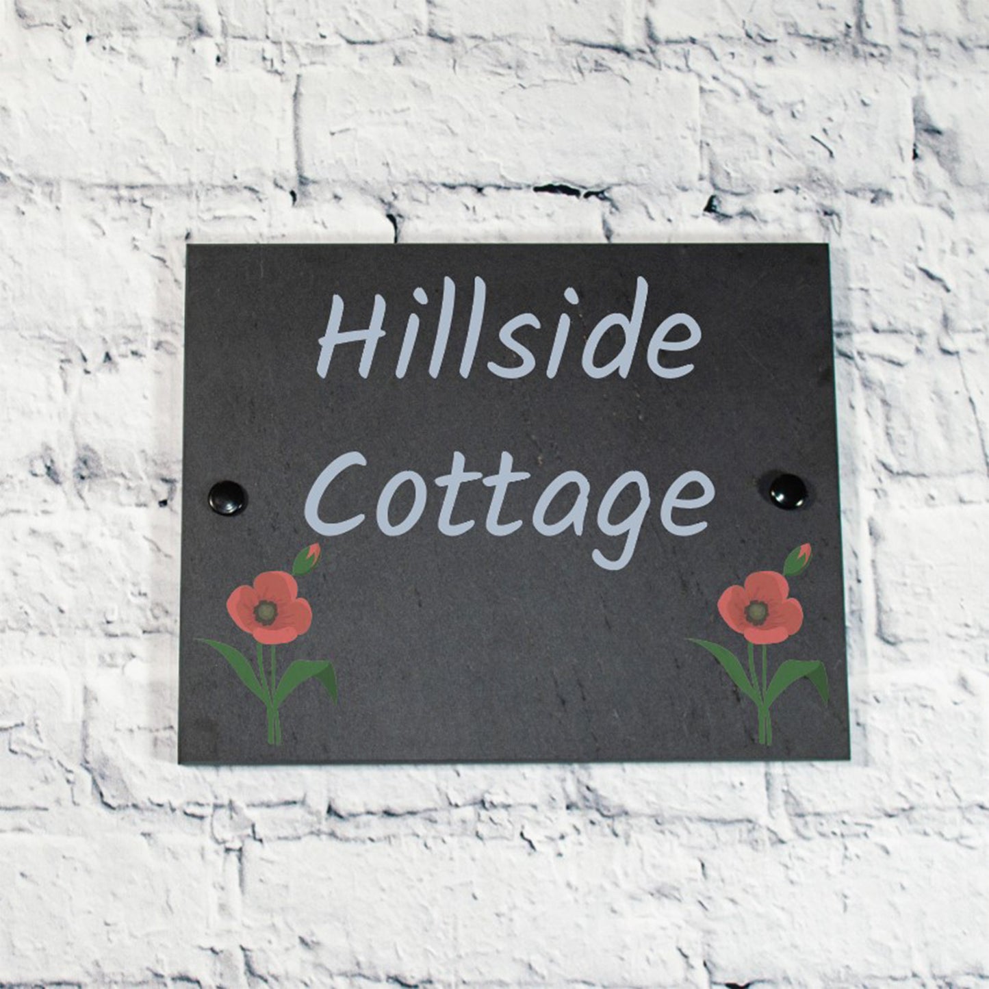 Slate House Sign POPPY